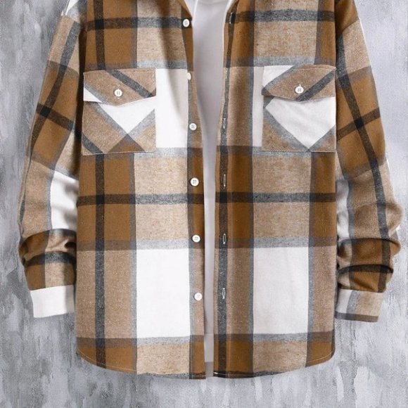 Brown Mens Shirt Jacket - Picture 2 of 7